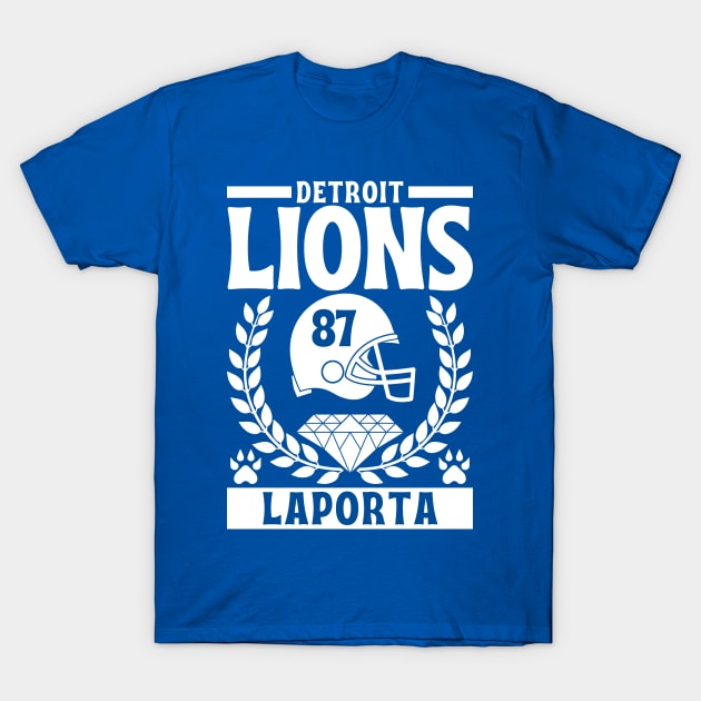 Detroit Lions Sam Laporta 87 American Football T-Shirt by Astronaut.co